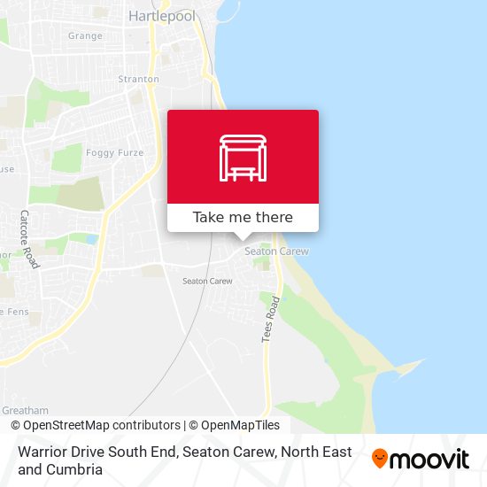 Warrior Drive South End, Seaton Carew map