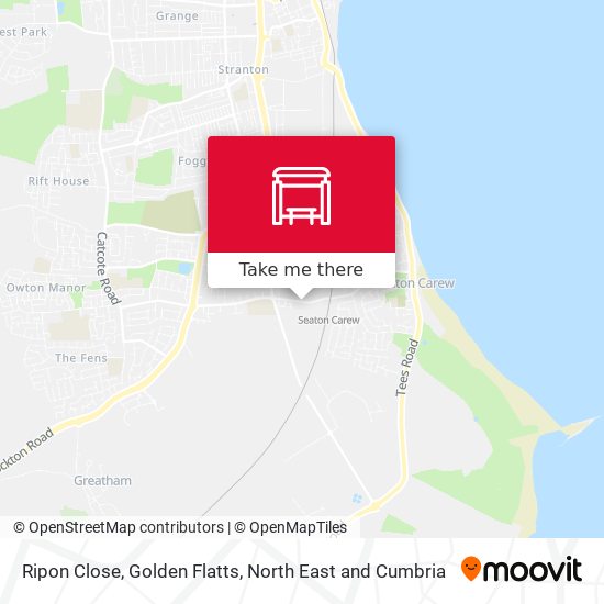 Ripon Close, Golden Flatts map