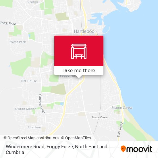 Windermere Road, Foggy Furze map