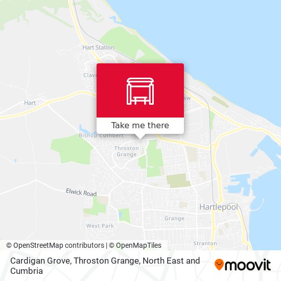 Cardigan Grove, Throston Grange map