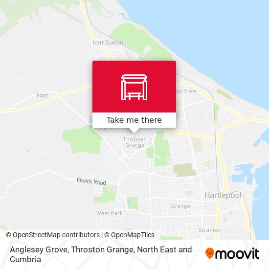 Anglesey Grove, Throston Grange map