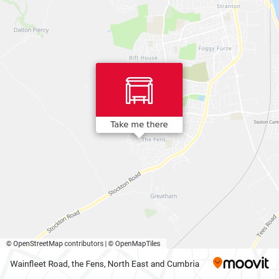 Wainfleet Road, the Fens map