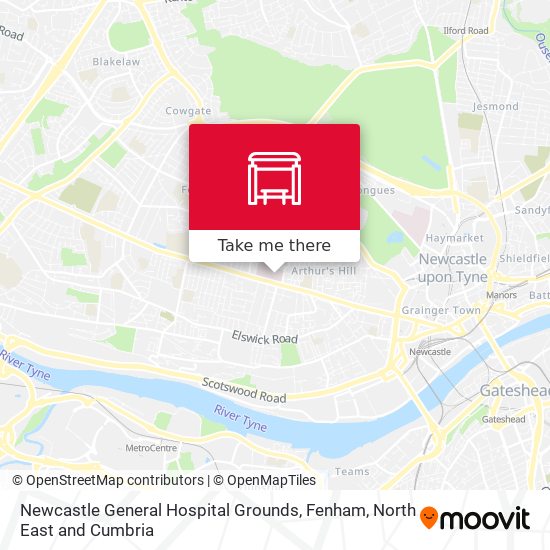 Newcastle General Hospital Grounds, Fenham map