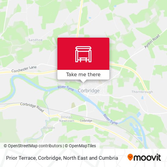 Prior Terrace, Corbridge map
