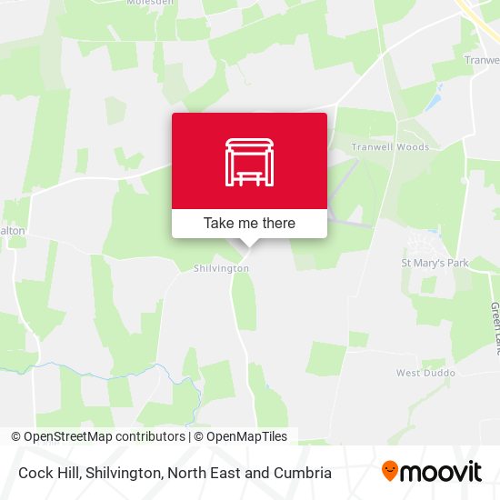 Cock Hill, Shilvington map