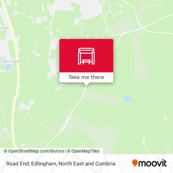 Road End, Edlingham map