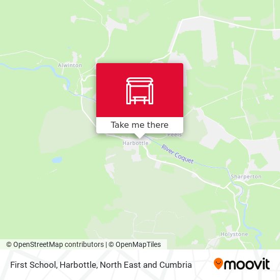 First School, Harbottle map