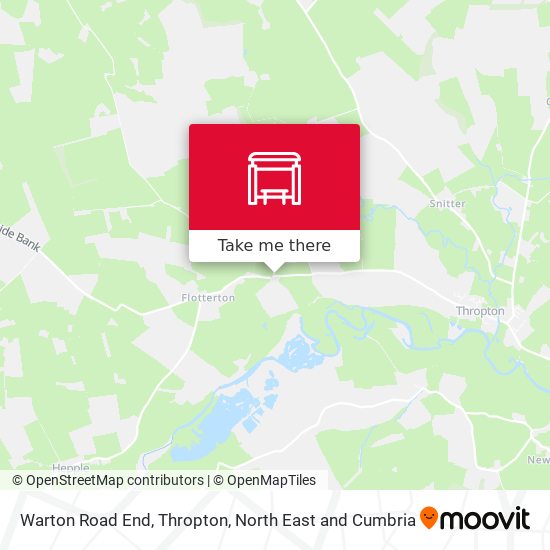 Warton Road End, Thropton map