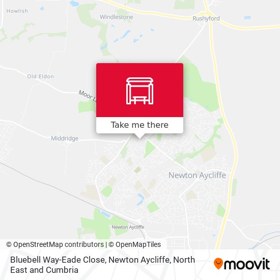 Bluebell Way-Eade Close, Newton Aycliffe map