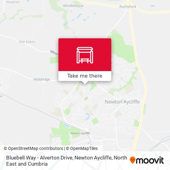 Bluebell Way - Alverton Drive, Newton Aycliffe map