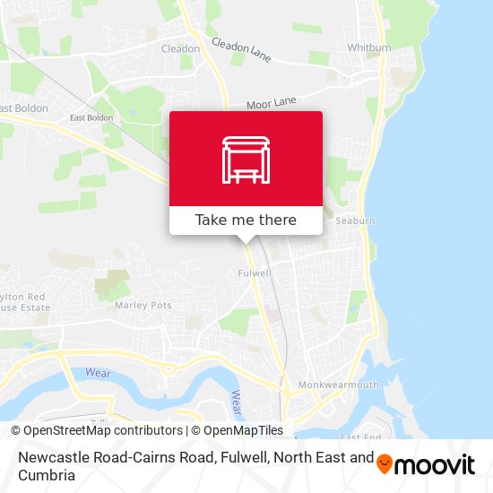 Newcastle Road-Cairns Road, Fulwell map