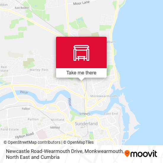 Newcastle Road-Wearmouth Drive, Monkwearmouth map