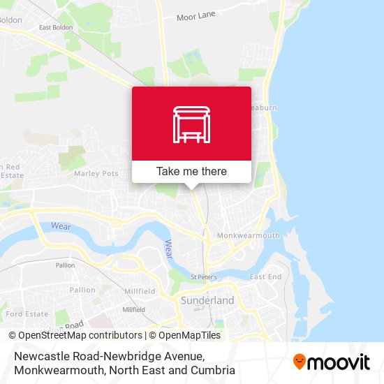 Newcastle Road-Newbridge Avenue, Monkwearmouth map