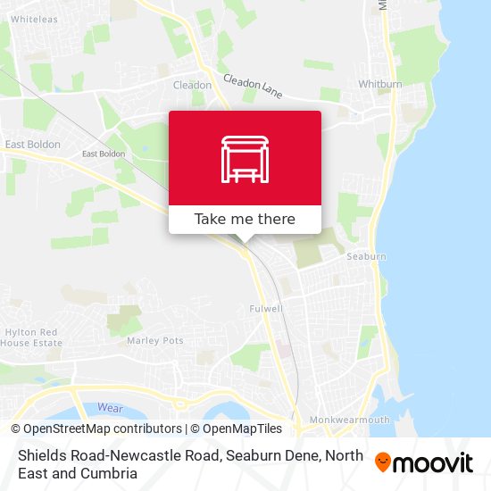 Shields Road-Newcastle Road, Seaburn Dene map