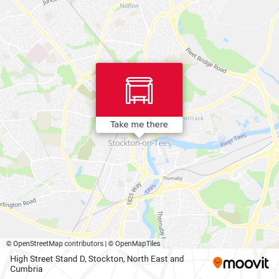 High Street Stand D, Stockton map