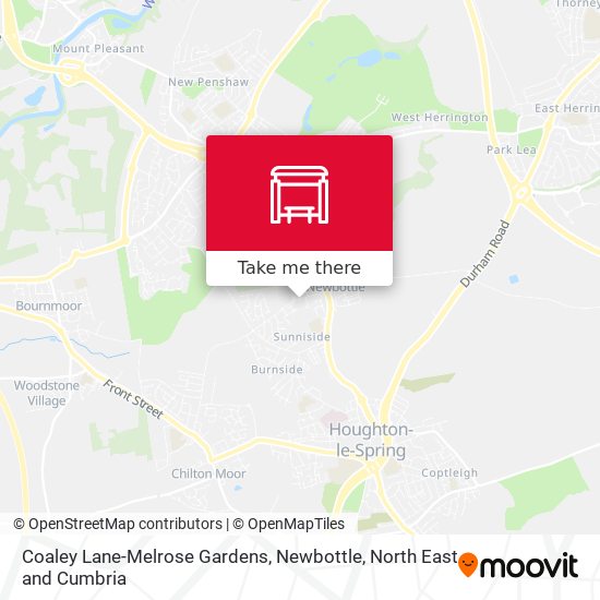 Coaley Lane-Melrose Gardens, Newbottle map