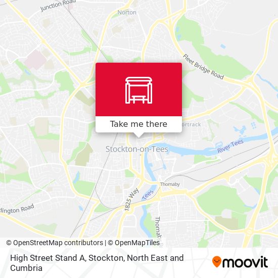 High Street Stand A, Stockton map