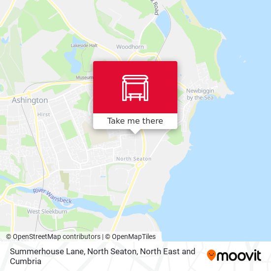 Summerhouse Lane, North Seaton map