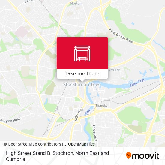 High Street Stand B, Stockton map