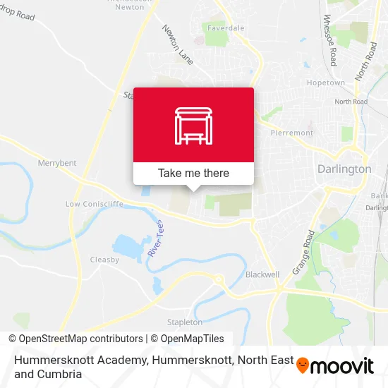 Hummersknott Academy, Hummersknott map