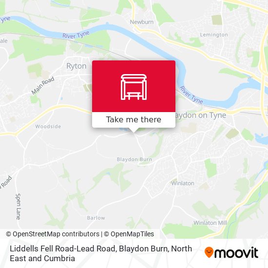 Liddells Fell Road-Lead Road, Blaydon Burn map