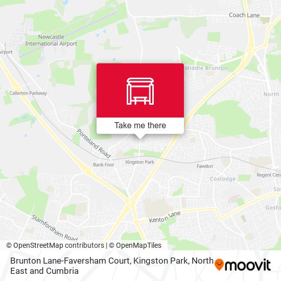 Brunton Lane-Faversham Court, Kingston Park map