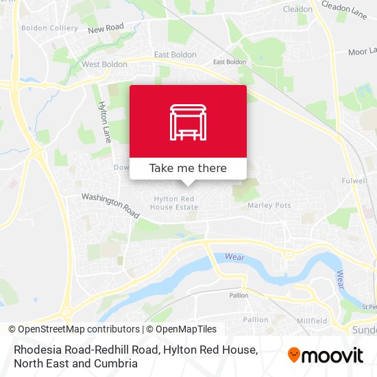 Rhodesia Road-Redhill Road, Hylton Red House map