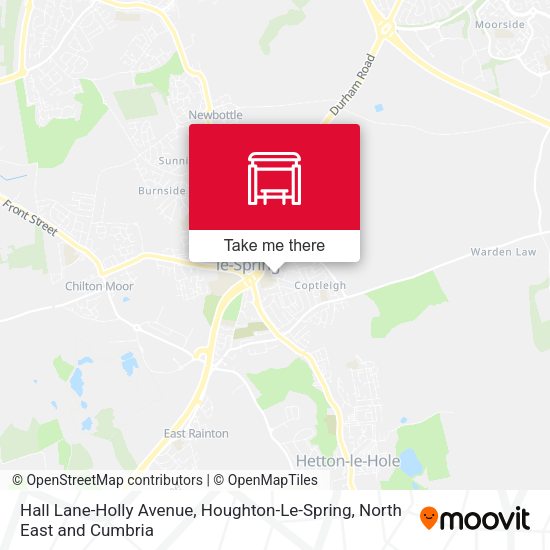 Hall Lane-Holly Avenue, Houghton-Le-Spring map