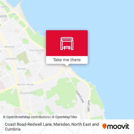 Coast Road-Redwell Lane, Marsden map