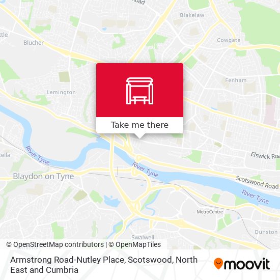 Armstrong Road-Nutley Place, Scotswood map