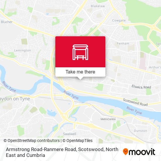 Armstrong Road-Ranmere Road, Scotswood map