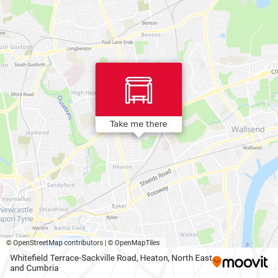 Whitefield Terrace-Sackville Road, Heaton map