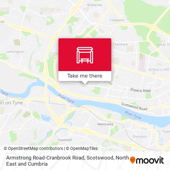 Armstrong Road-Cranbrook Road, Scotswood map