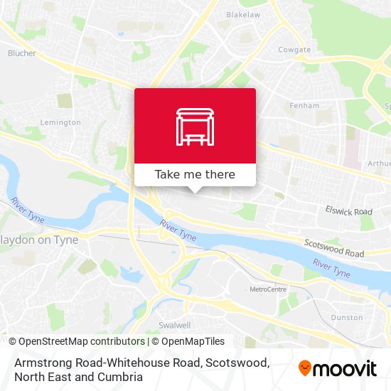 Armstrong Road-Whitehouse Road, Scotswood map