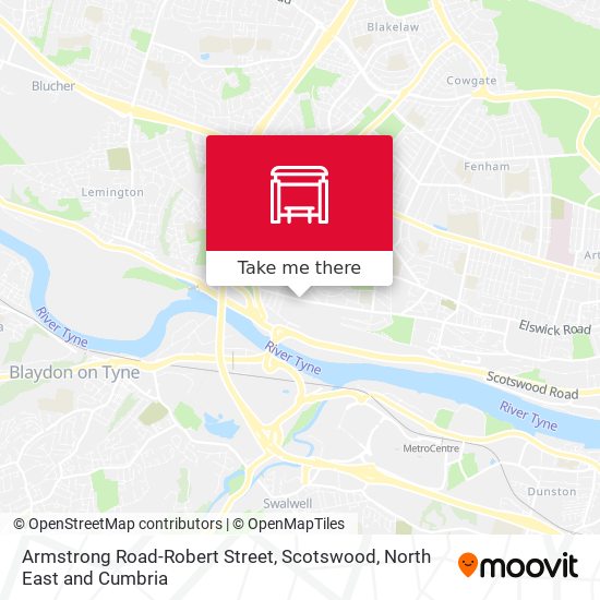 Armstrong Road-Robert Street, Scotswood map