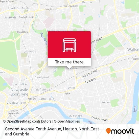 Second Avenue-Tenth Avenue, Heaton map