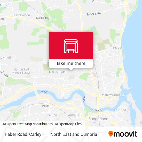Faber Road, Carley Hill map