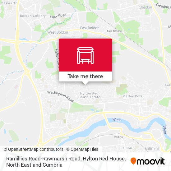 Ramillies Road-Rawmarsh Road, Hylton Red House map