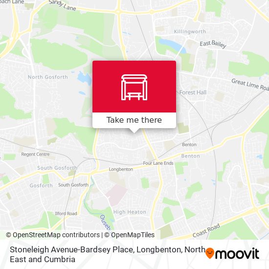 Stoneleigh Avenue-Bardsey Place, Longbenton map