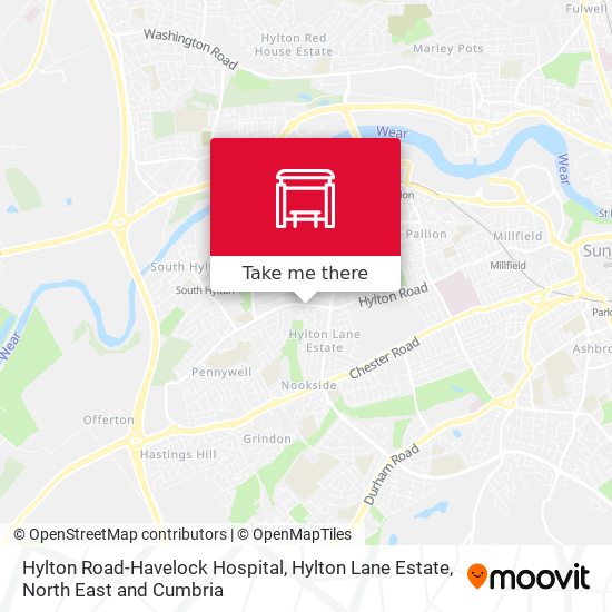 Hylton Road-Havelock Hospital, Hylton Lane Estate map