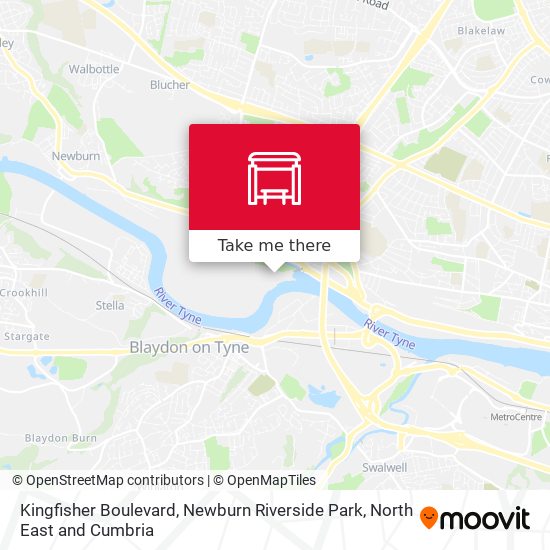 Kingfisher Boulevard, Newburn Riverside Park map