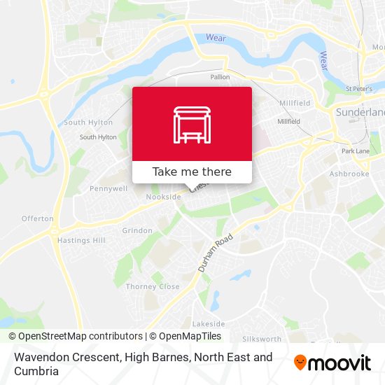 Wavendon Crescent, High Barnes map