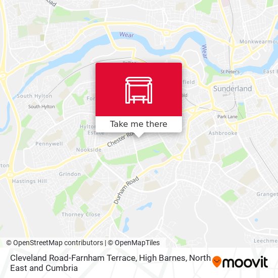 Cleveland Road-Farnham Terrace, High Barnes map