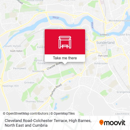 Cleveland Road-Colchester Terrace, High Barnes map