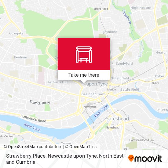 Strawberry Place, Newcastle upon Tyne map