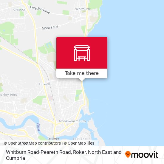 Whitburn Road-Peareth Road, Roker map