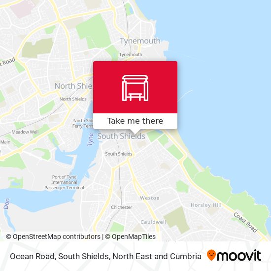 Ocean Road, South Shields map
