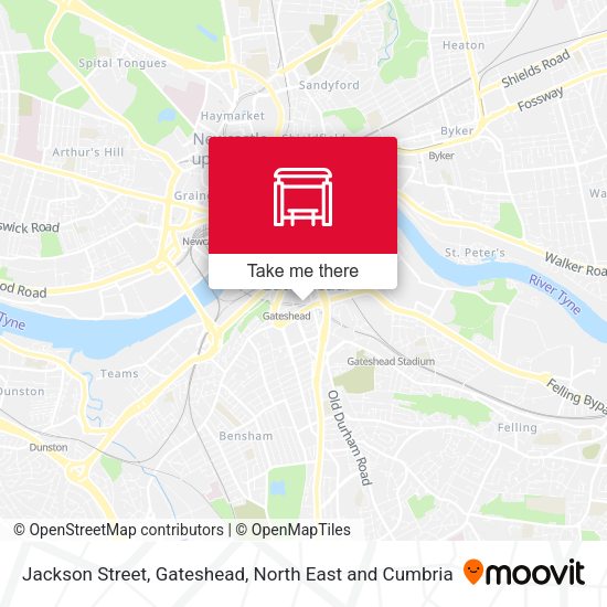 Jackson Street, Gateshead map