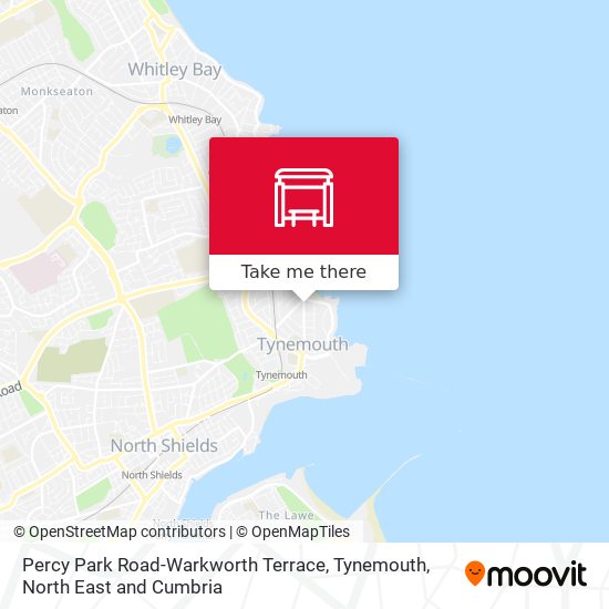 Percy Park Road-Warkworth Terrace, Tynemouth map