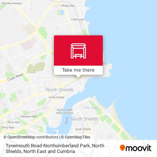 Tynemouth Road-Northumberland Park, North Shields map